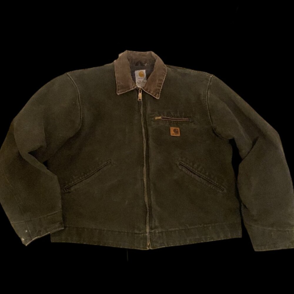 Carhartt Detroit Jacket J97 MOS – Men's Large – Moss Green – Blanket Lined